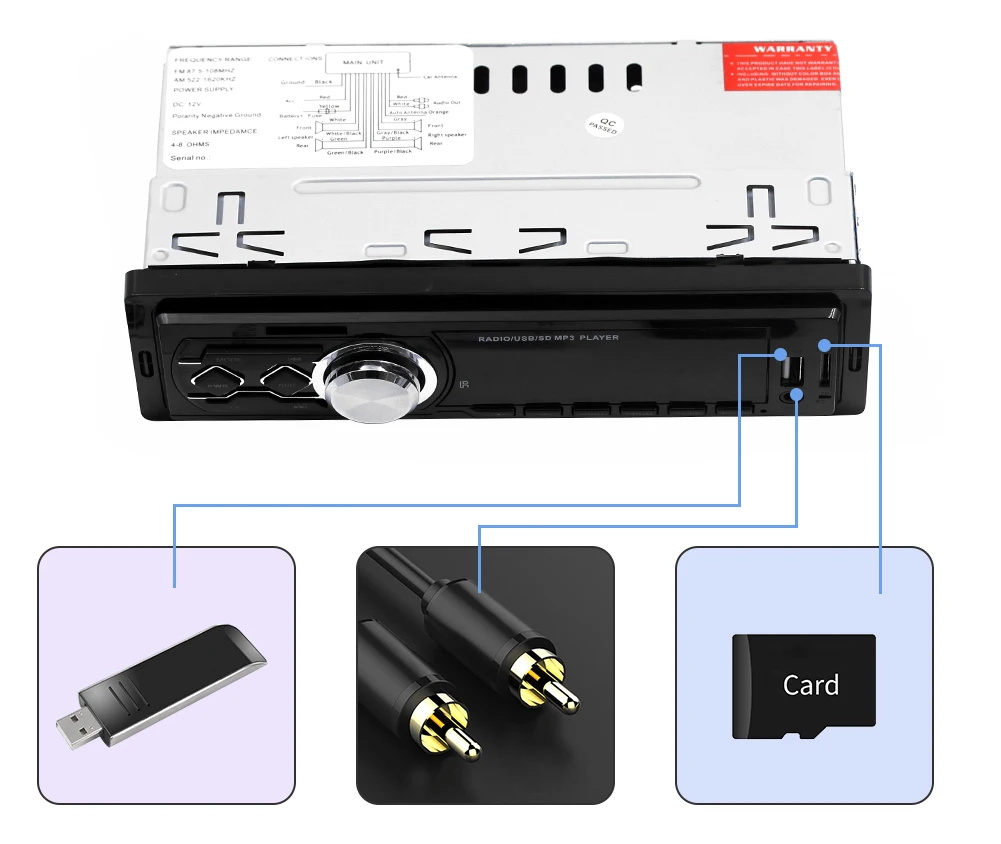 Радио Usb без Bluetooth автомобильное радио Кассетный рекордер Coche Indash 1din автомобильный стерео fm-приемник аудио SD Mp3 мультимедийный плеер