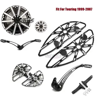 Buy Black Gauge Rider Passenger Footboard Kit For Harley Derby Timer Cover 04-07 Road King Custom FLHRS 2006-2007 Touring Street Gli