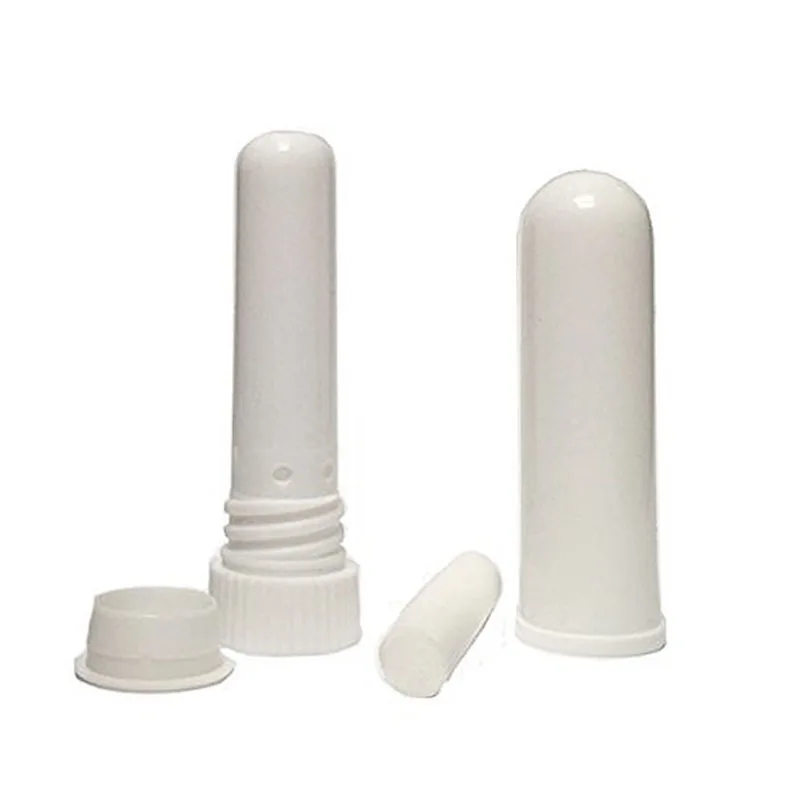 50 Pcs Blank Nasal Inhaler Sticks Plastic Aroma Inhalers for DIY Essential Oil Best Quality Cotton Wicks | Дом и сад