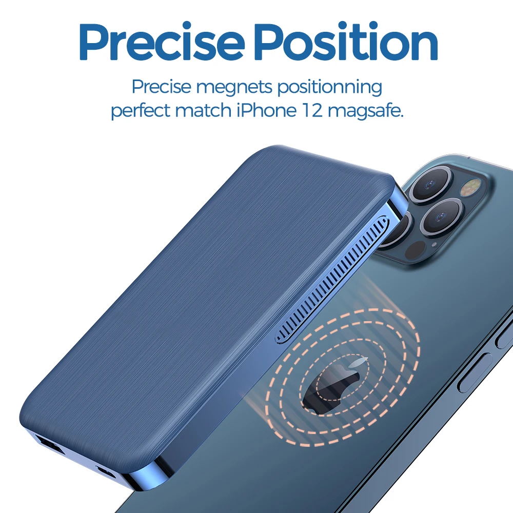 - For Magsafe Wireless Charger Power Bank UltraThin 4000mAh Magnetic Charging PowerBank For IPhone12 Pro Max Mini Samsung Xiaomi