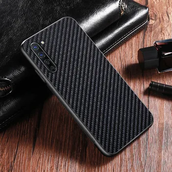 Перейти на Алиэкспресс и купить Чехол из углеродного волокна для Oppo Realme 6, защитный чехол-бампер, чехлы для Oppo A52 A91 Reno Ace 3 Pro 5G, чехол-бампер