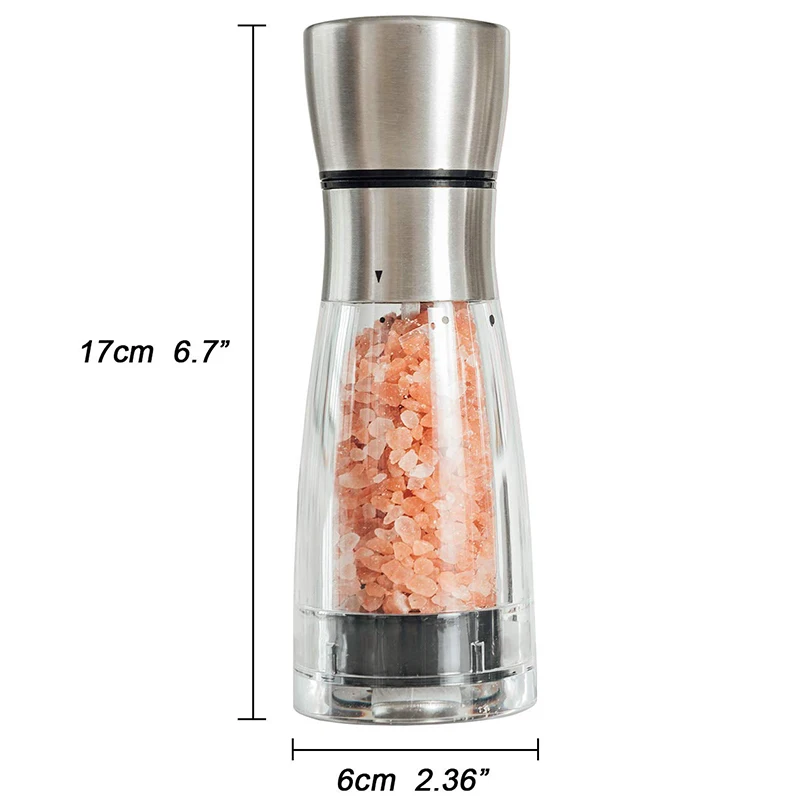 Профессиональная мельница для соли и перца, набор из 2, нержавеющая ...
