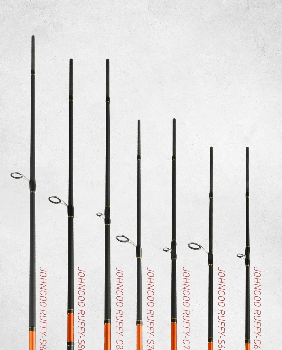 JOHNCOO Ruffy 1.98m 2.1m 2.4m 2.6m Spinning Casting Rod Quick Action Carbon Baitcasting Fishing Rod with Fuji guides