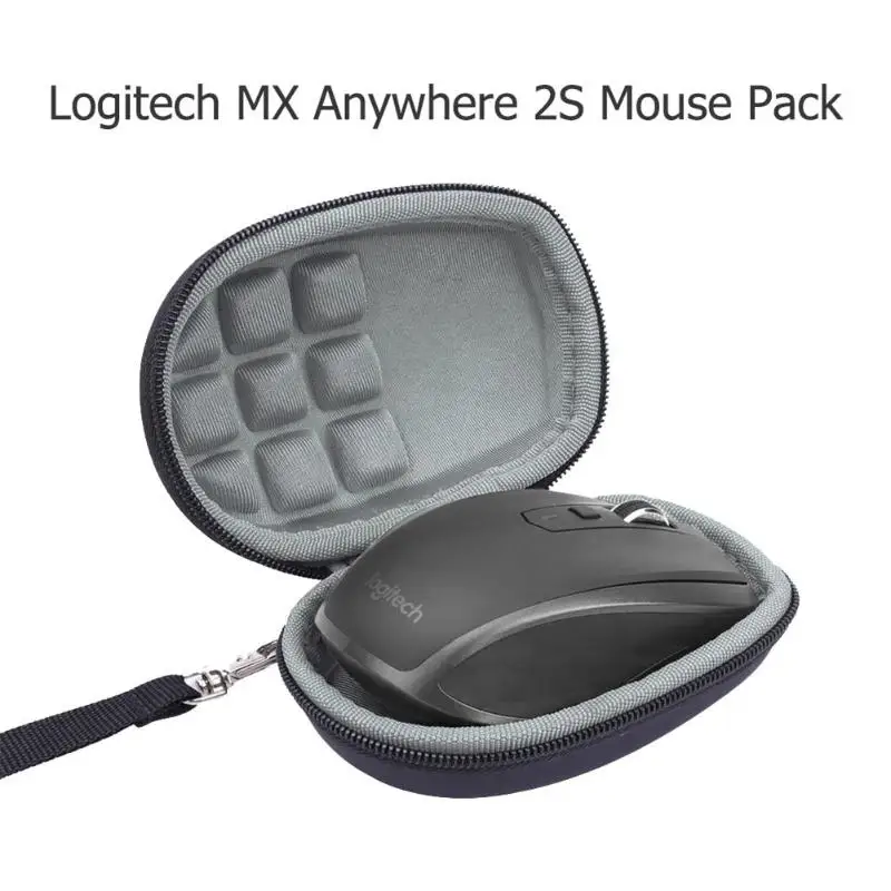 Portable Mouse Storage Bag EVA Hard Shell Case Mouse Pouch Carrying Storage Box Earphone Bag For Logitech MX Anywhere 2S Travel