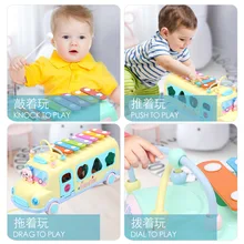 Детский игрушечный пианино для детей возрастом 1-2-3 месяца, обучающий инструмент октава, унисекс, 5 музыкальных шкал