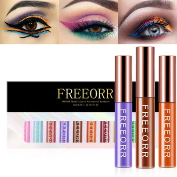 

12PCS Matte Liquid Eyeliner 12 Colors Long Lasting Waterproof High Pigmented Colorful Eye Liner Stamp Pen Set