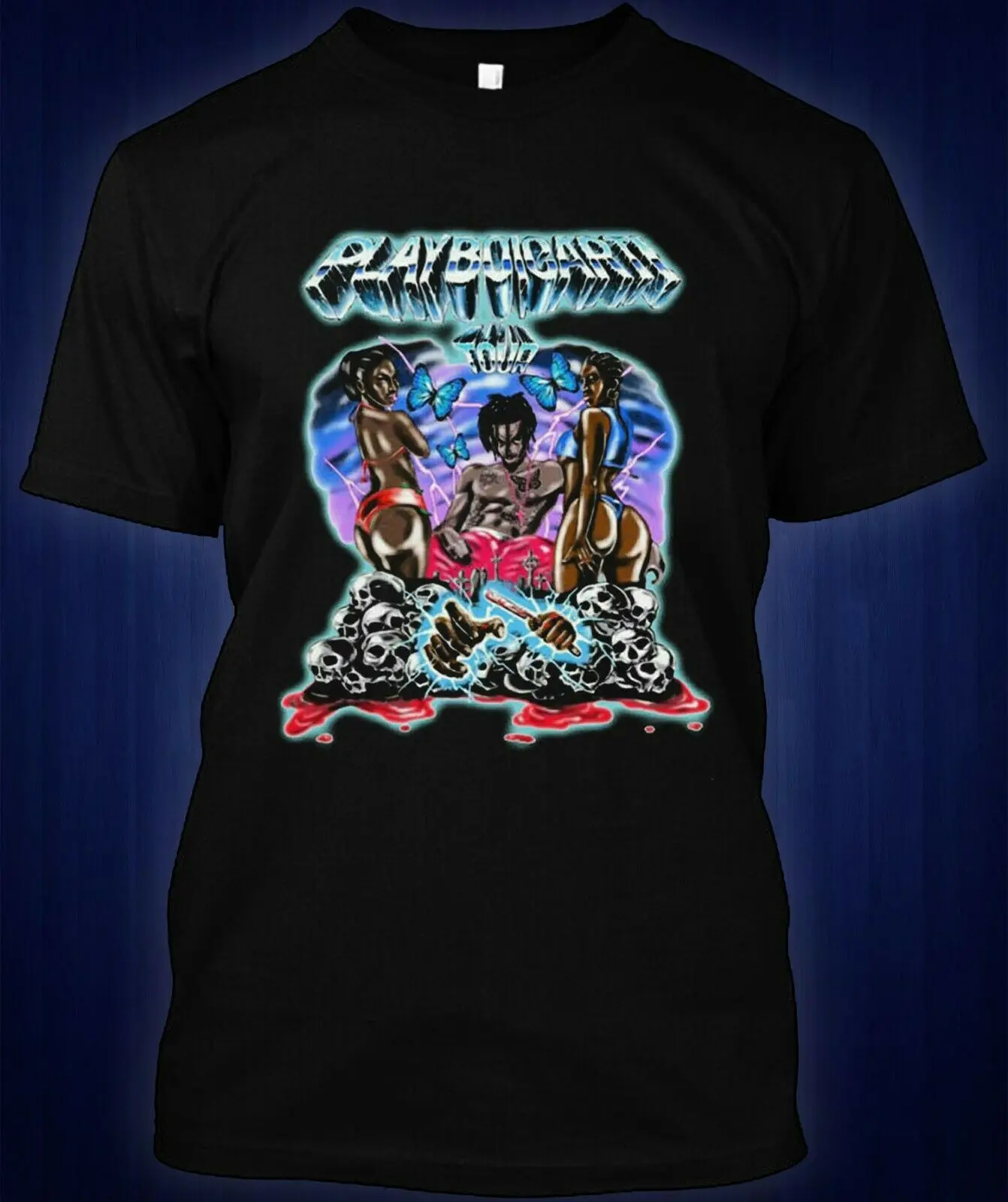 Новинка футболка Playboi Carti Tour Magnolia Rap с логотипом S 2Xl|Футболки| |