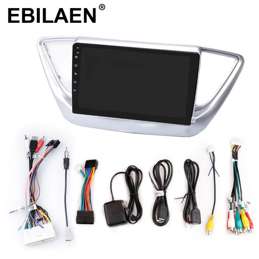 Perfect EBILAEN Car Radio Multimedia Player For Hyundai  Solaris Verna 2017 2018 2Din Android 9.0 Autoradio GPS Navigation Tape Recorder 5