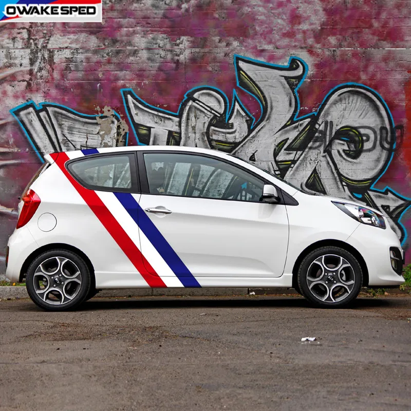 1 Набор гоночных спортивных полос, автомобильные наклейки для KIA Picanto, утренние цветные Переводные изображения, автомобильные боковые наклейки для кузова, внешние аксессуары