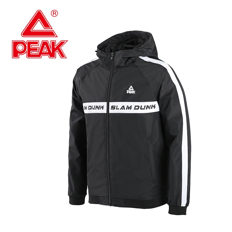 

PEAK Men's Casual Jacket Quick-drying Waterproof Polyester Sports Hoodie Autumn And Winter Warm Hooded Windbreaker Jacket