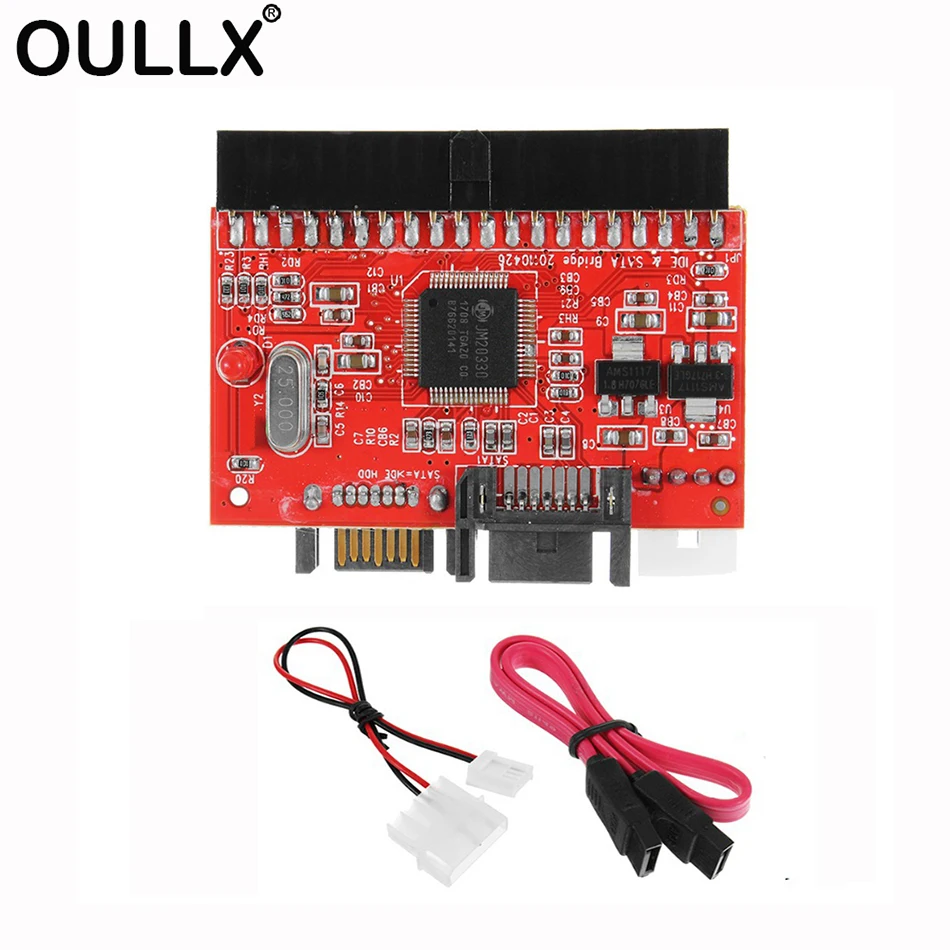 Oullx-adaptador em Ide para Sata Sata para Ide Conversor de 3.5 e 40 Pinos para Dvd cd Hdd Transferência Bidirecional para pc Cabo de Dados Sata