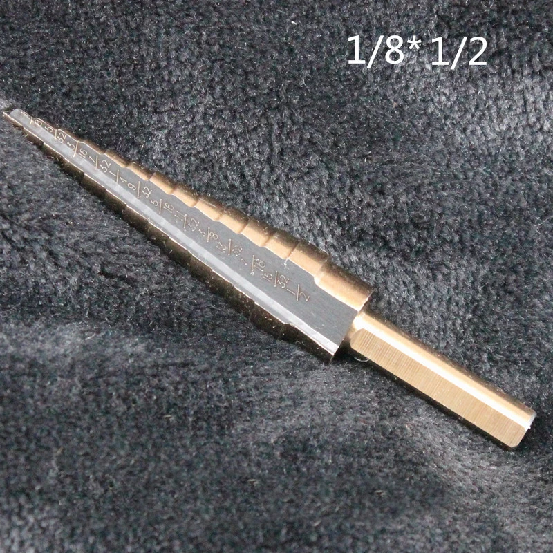 5pcs HSS Titanium Coated Step Drill Bit Tools for Metal High Speed Steel Wood Hole Cutter Cone Drill Triangle Handle 5pcs HSS Titanium Coated Step Drill Bit Tools for Metal High Speed Steel Wood Hole Cutter Cone Drill Triangle Handle