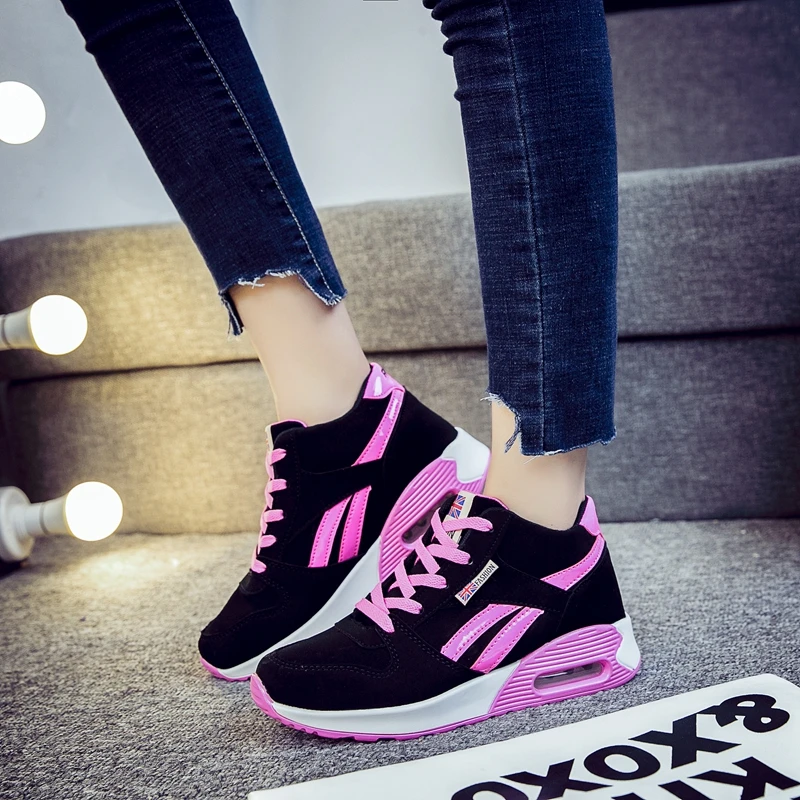 Basket femme; коллекция года; Женская теннисная обувь; Ультра-светильник; женские кроссовки с воздушной амортизацией; спортивная обувь; кроссовки; zapatos de mujer; 2 - Цвет: Розовый
