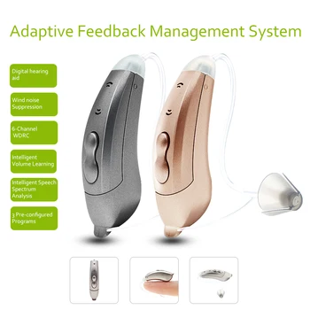 Mini 6-Channel Digital Hearing Aid Sound Amplifiers Wireless Ear Aids for Elderly Moderate to Severe Loss hearing amplifier performance of ric hearing aids in sloping sn hearing loss
