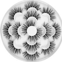 LEKGAVD 7 пар 6D накладные ресницы из искусственной норки, натуральные длинные ресницы, полный объем, искусственные ресницы, удлинение, глэм ресницы, инструмент для макияжа