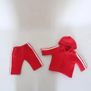

Red Comfortable Soft Fabric Clothes Newborn Exercise Suit Photography Props Sports Style Photo Props