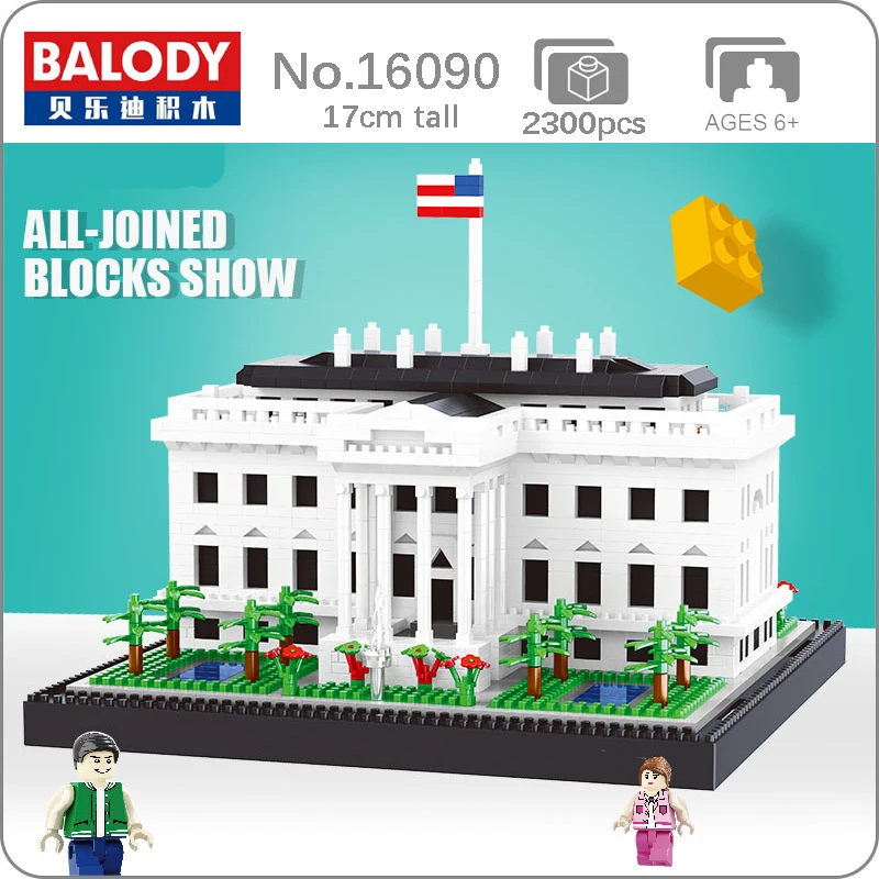 

Balody World Famous Architecture USA The White House Building Blocks 3D Model DIY Mini Diamond Blocks Bricks Children Toy Gifts