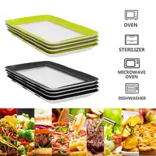 Умный поднос, творческая пища, пластиковый поднос для сохранения пищевых продуктов, сохранение свежести, контейнер, микроволновая печь, лоток для сохранения