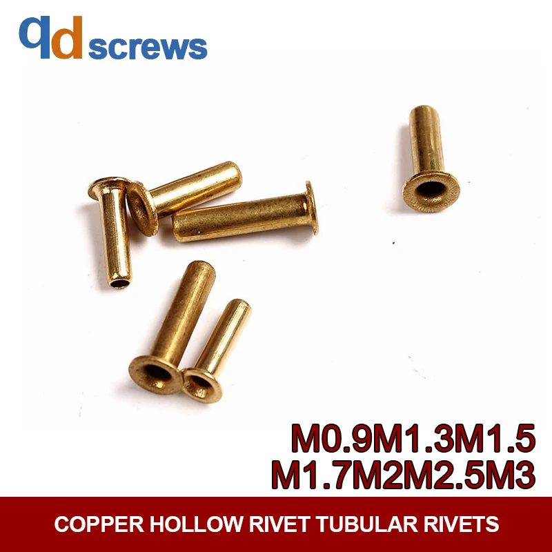 

Copper M0.9M1.3M1.7M2M2.5M3 hollow rivet blindrivet Tubular Rivets DIN7340