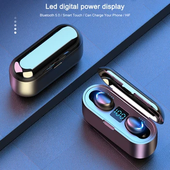 

Wireless Bluetooth Earphone 5.0 TWS HIFI Noise Reduction 9D Stereo Bass HD Sport Running Headset Touch Control Earbuds