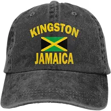 Kingston, Jamaica Flag, унисекс, вымытая бейсбольная кепка, Кепка для папы, регулируемая задняя застежка, Кепка для водителя грузовика