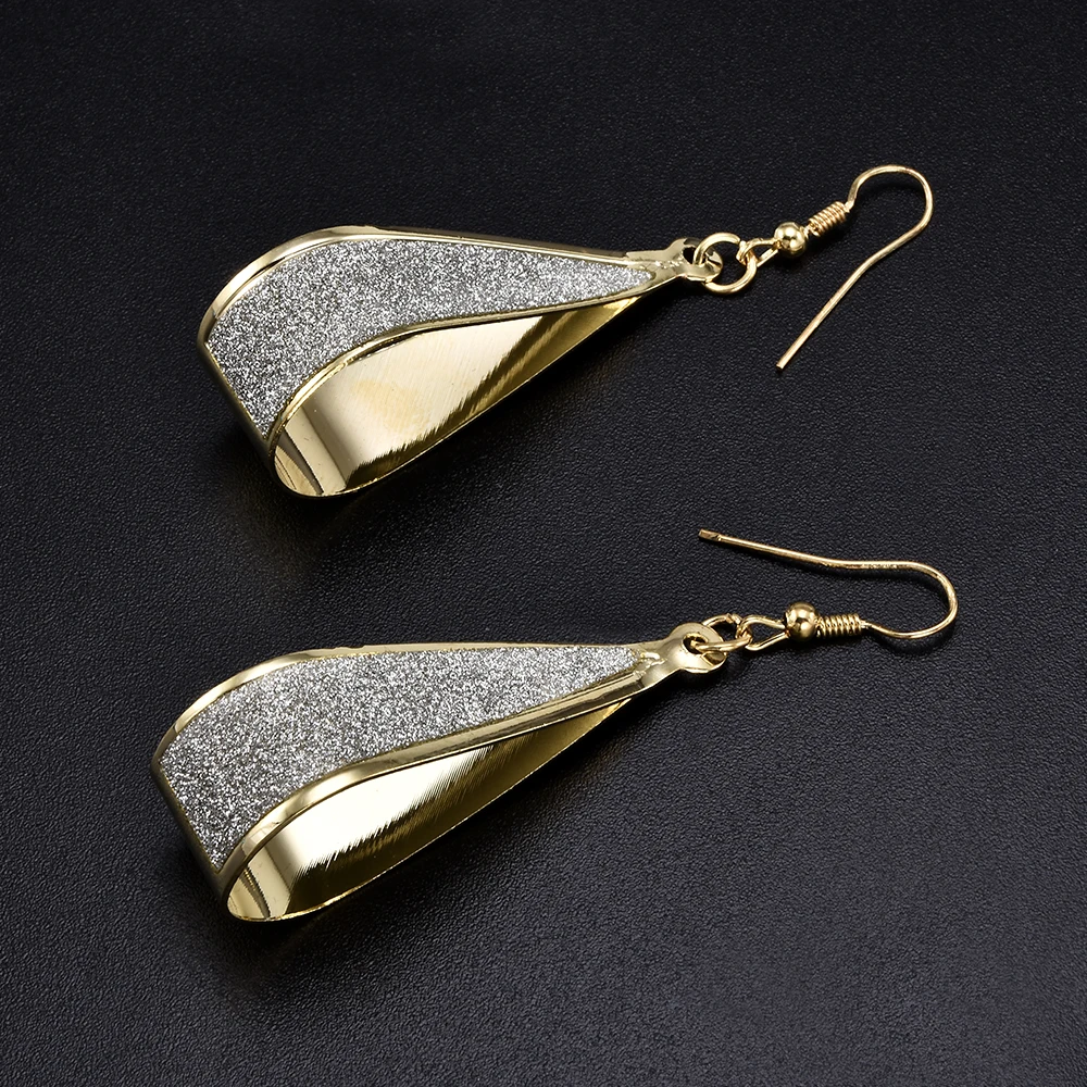 Женские серьги подвески с золотистыми кристаллами Er838|dangle drop earings|dangle earringsdrop dangle