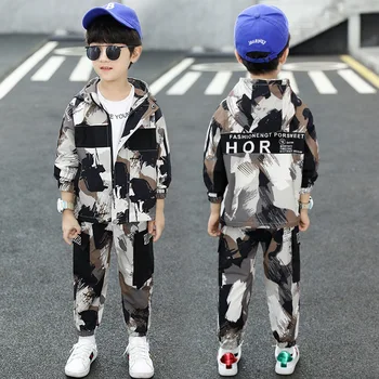 

Children's clothing boys camouflage suit 2020 new Korean version of children's cool and handsome middle-aged two-piece soldier