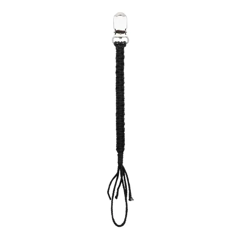 

Vintage Cotton Macrame Pacifier Clip Braided Pacifier Chain Baby Pacifier Holder Straps Unisex Design X5XE