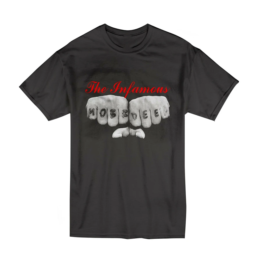 

Mobb Deep Infamous T-Shirt Size S-2Xl Black Color Loose Size Top Ajax Tee Shirt