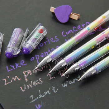

2PCS Cute Design Ink 6 Colors Highlighter Pen Marker Stationery Point Pen Colorful Stationery Writing Supply Girls Painting Pens