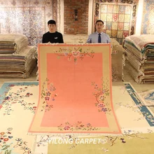 YILONG 5,5 'x8' ручной работы розовый ковер высокого качества китайский шерстяной ковер для продажи(TJ2018004S-5.5x8