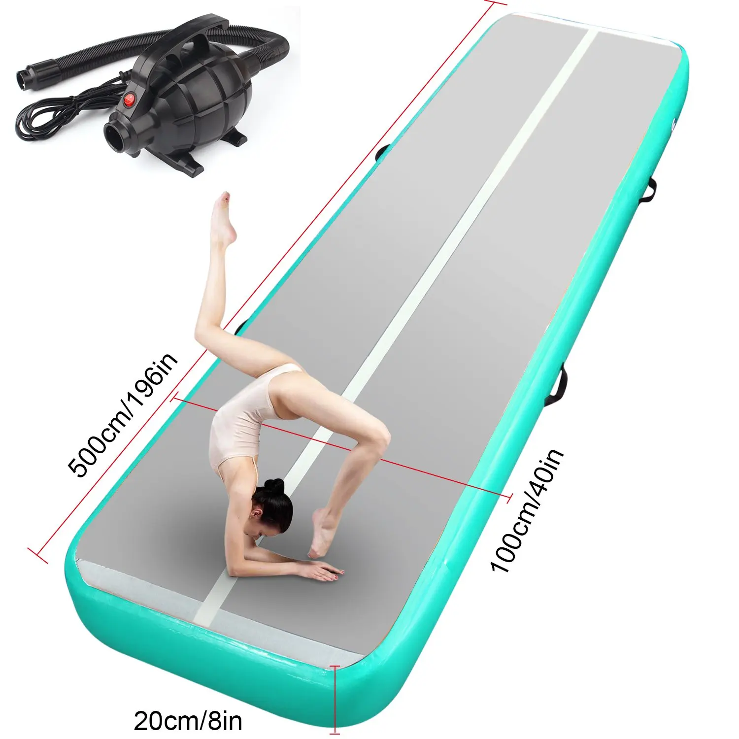 

Free Shipping Inflatable Air Gymnastics Mat 5x1x0.2m Air Track Tumble Track Tumbling Mat Inflatable Floor Mats with pump