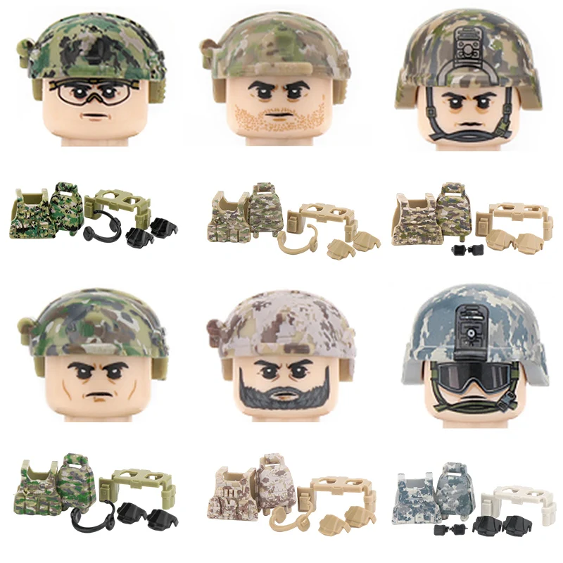 Современные военные армии США штурмовые солдаты фигурки строительные блоки 82