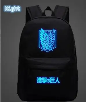 

Attack on Titan Anime School Bag noctilucous Luminous backpack Student bag Notebook backpack Daily backpack Glow in the Dark