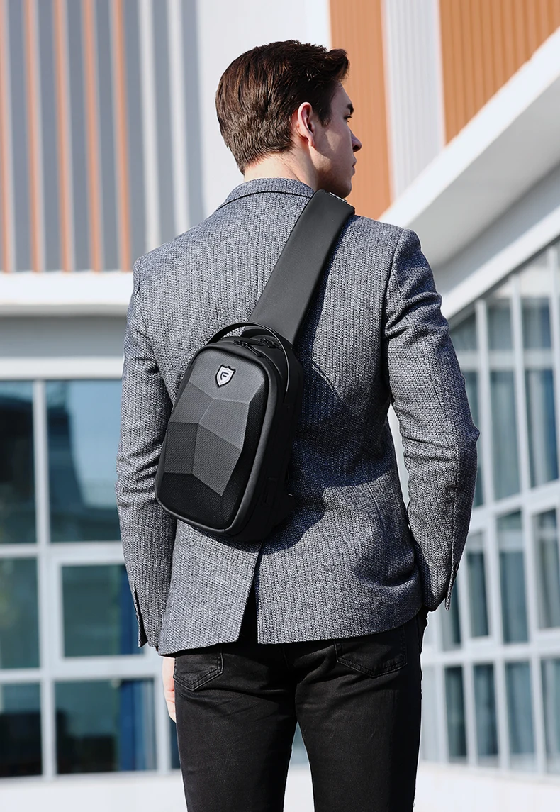 Sling Bags Men Crossbody Bag Casual Water Repellent Male Shoulder Bag USB  Charging Short Trip Travel Chest Pack – zinmark