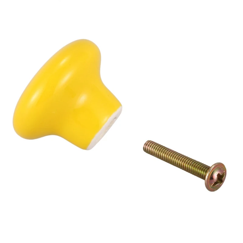 ELEG-10pcs, керамические дверные круглые ручки, кухонный шкаф, вытяжные ручки, черный S