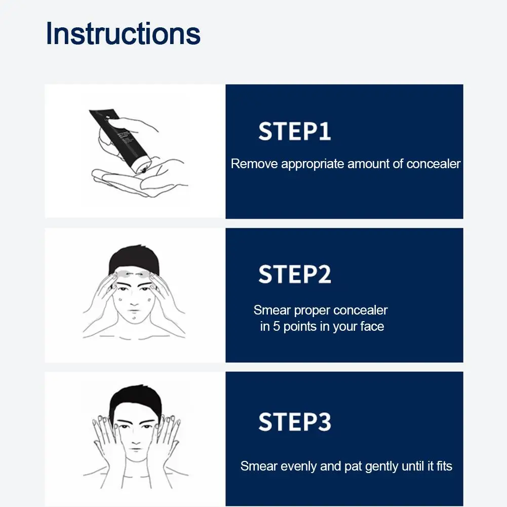 Men s Makeup Concealer Revitalizing Nourishing Cream Non greasy Makeup 4