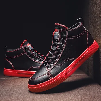 

Fall/winter 2019 New Men's Flat Trainers Hand-made Dust-free Technology Deodorization Outdoor Street Anti-skid Height Plus Size