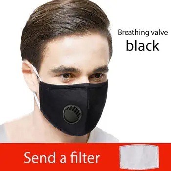 

Black/Blue Mouth Mask Cotton Face Mask Mouth Mask Unisex Breathable Mask Mouth Respirator In Stock