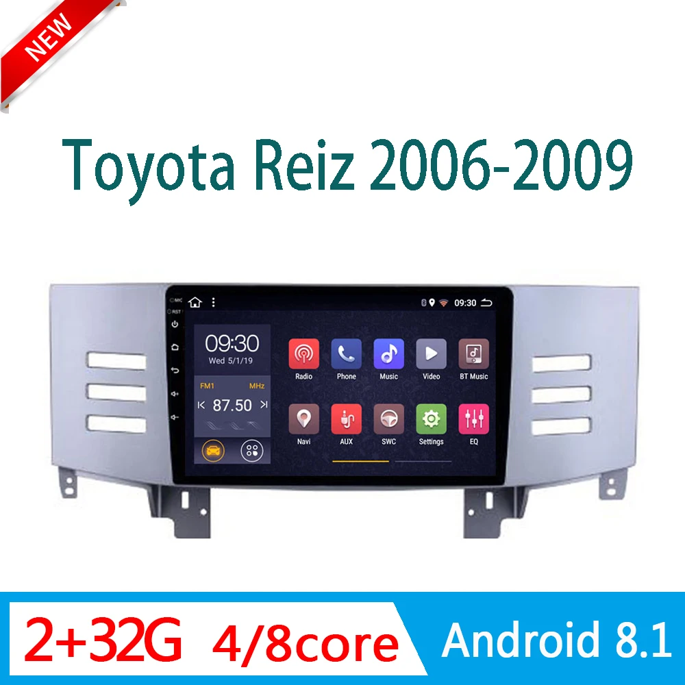 Автомобильная Мультимедийная система 2 грамма для Toyota REIZ 2006-2009 DVD-плеер