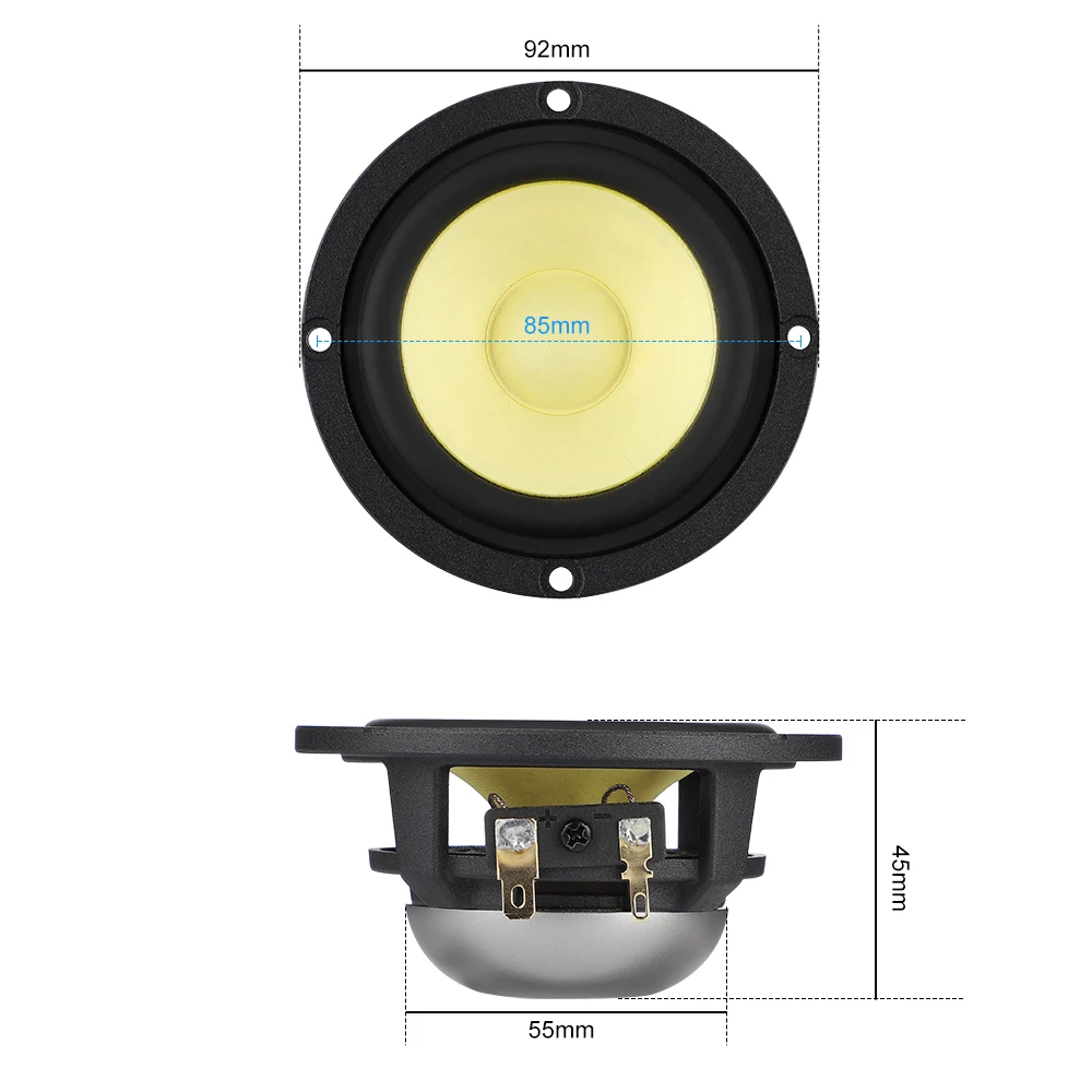 Audio Speakers 2Pcs 3 Inch Midrange Speaker 4 Ohm 8 Ohm 25W Car Audio Hifi Loudspeaker Music Sound Home Theater Neodymium