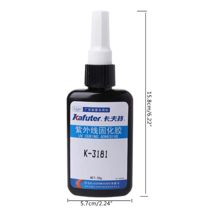 Kafuter K-3181 UV Light Adhesive Strong Bonding For Metal Glass Cure Glue