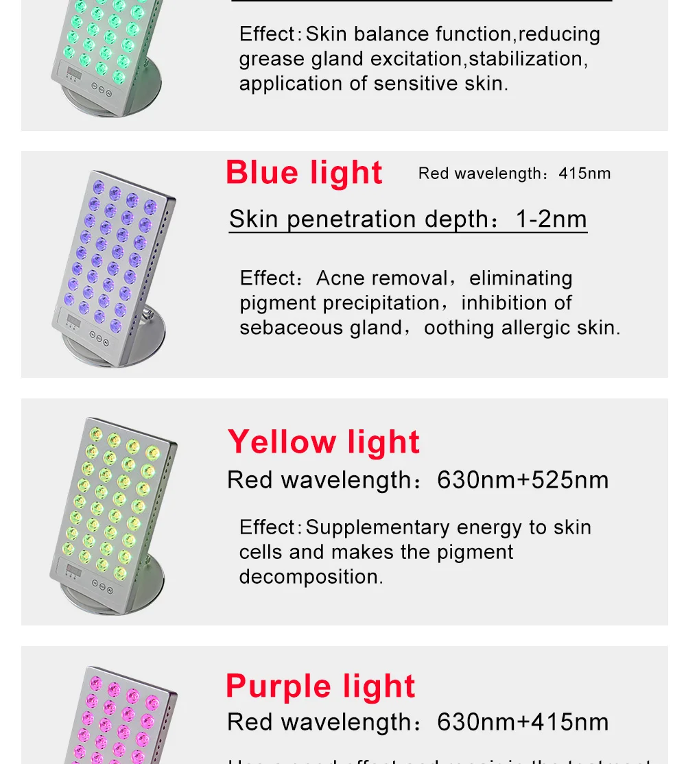 Портативный Мини Профессиональный светодиодный инфракрасный светильник, терапия, 7 цветов, прибор для красоты, красный светильник, терапия для кожи