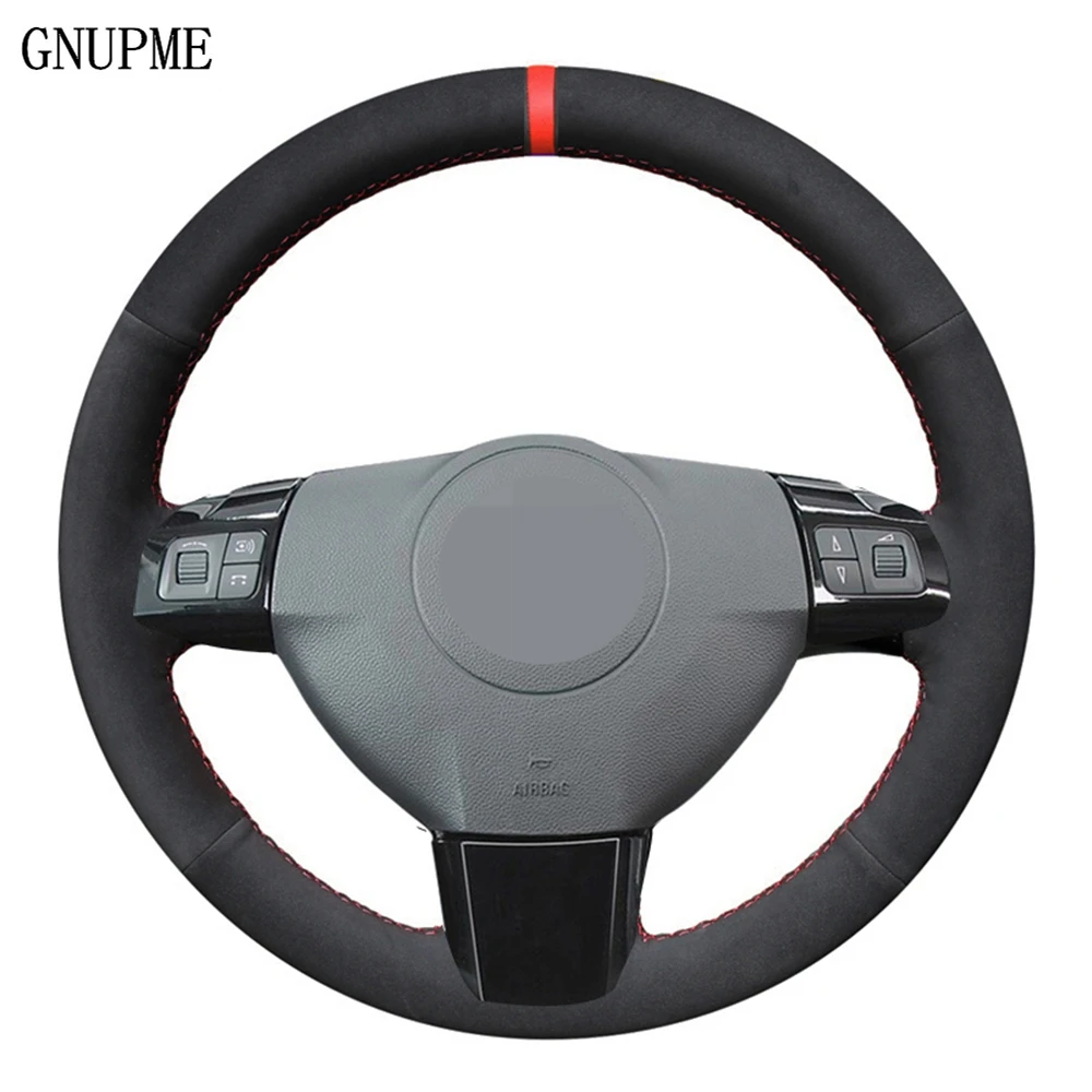 Black Suede Hand-stitched Car Steering Wheel Cover For Opel Astra (H) 2004-2009 Zaflra (B) Signum 2005 Vectra (C) Parts