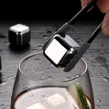

Stainless Steel Ice Cubes Reusable Chilling Stones for Whiskey Wine Keep Your Drink Cold Longer