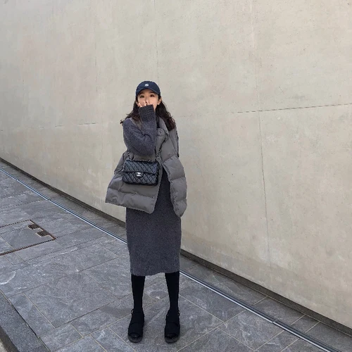 Price Turtleneck Cashmere Knitted Sweater Dress Women Autumn Spring Noodles Elastic Long Sleeve thick Pullover Winter Dress