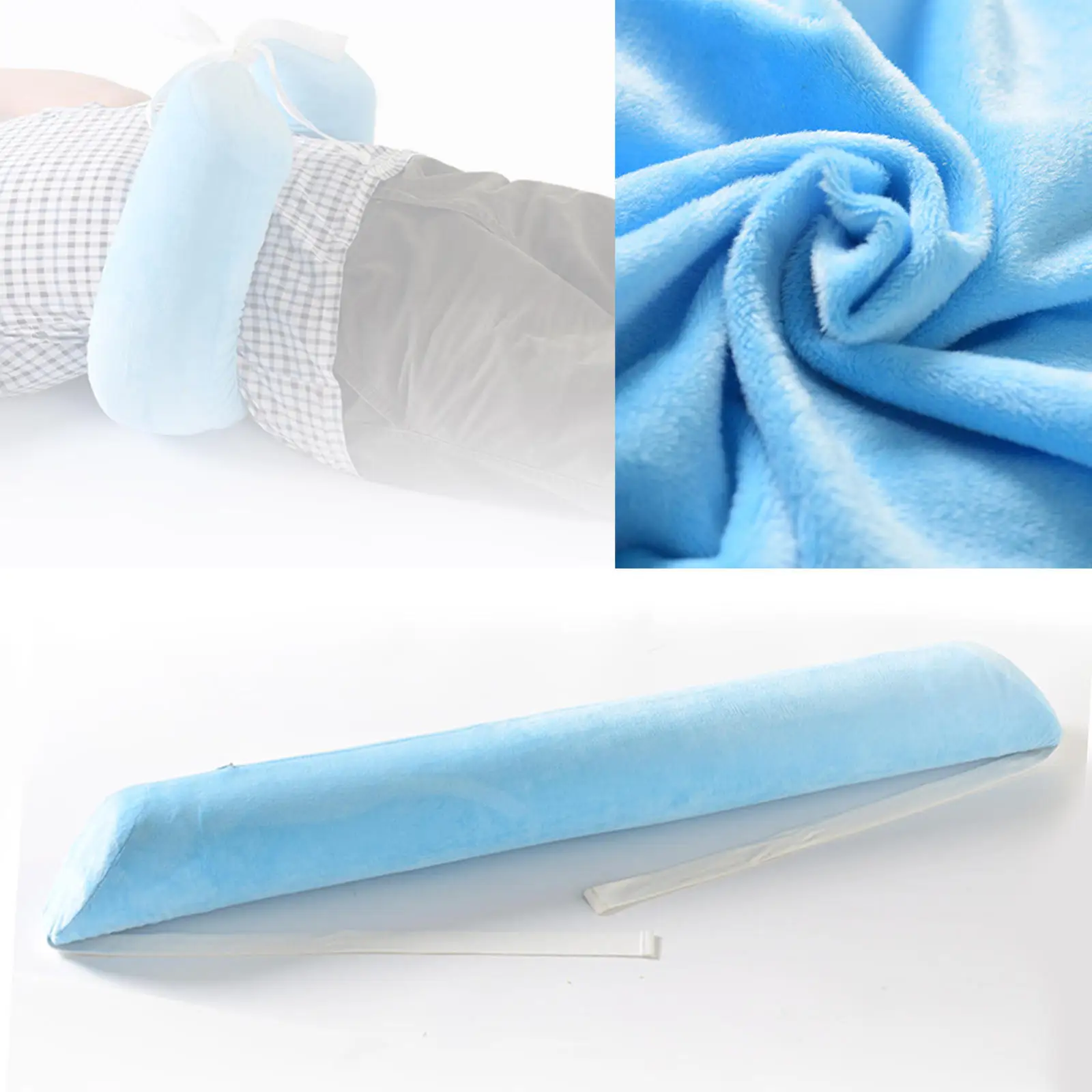 Blue Lumbar Pillow Lower Back Support Bendable Waist Cushion Breathable for Stomach Sleepers Easy Care One Size | Автомобили и