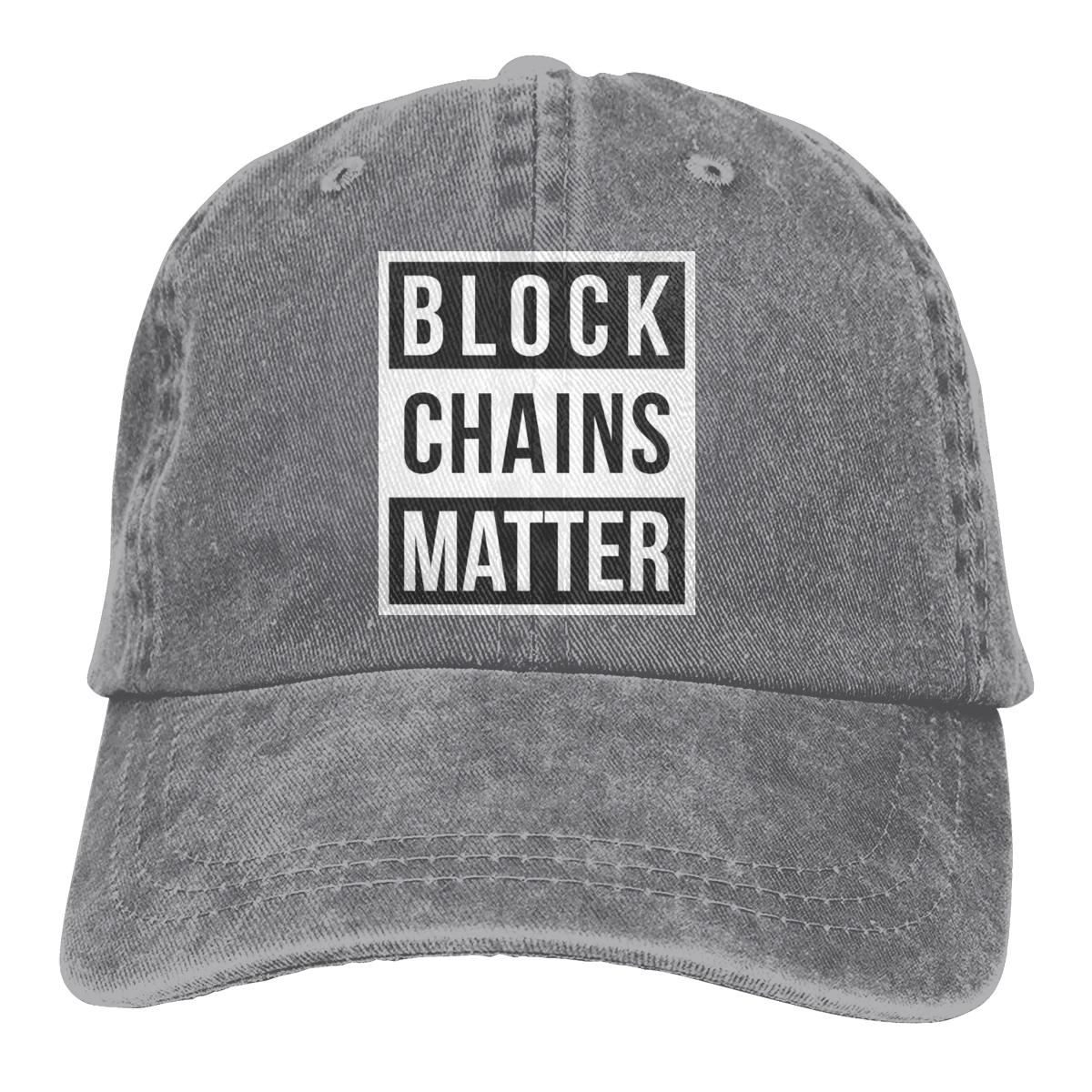 Блочные цепи материя Casquette Deep Heather унисекс Мужские и женские деним Strapback бейсболка Регулируемая шляпа для гольфа