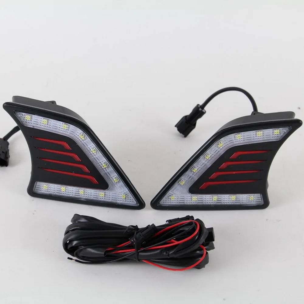 

July King LED Daytime Running Lights DRL LED Front Bumper Fog Lamp case for Toyota Hilux Vigo 2012~14, 1 pair/lot