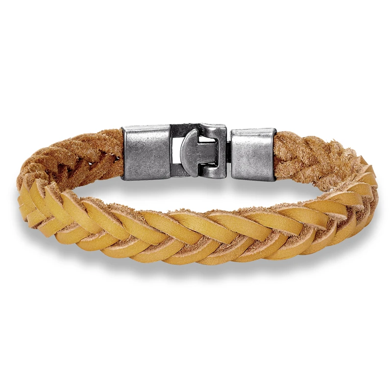 Vintage Unisex Braided leather bracelet men Genuine Leather Wrap Bracelets Women pulseras masculina Simple Jewelry Leather Bracelet